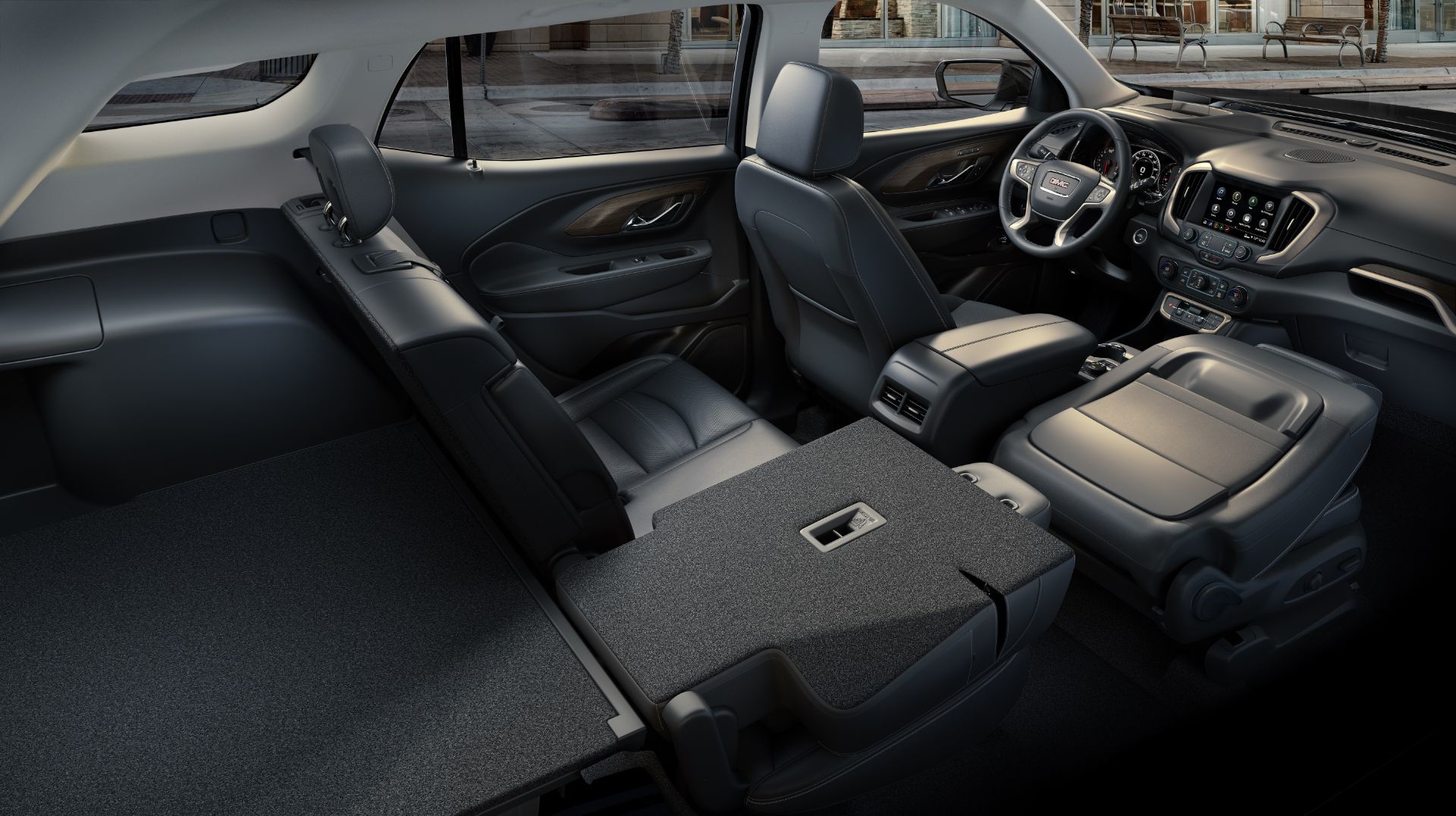 2024 GMC Terrain storage space, available at Christin Chevrolet Buick GMC in Montreal.