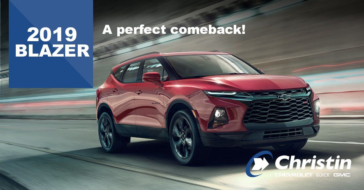 Image of the new SUV 2019 blazer in color red 