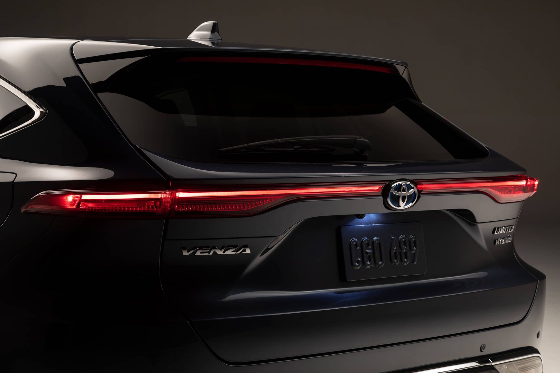 Tail lights of the 2021 Toyota Venza hybrid