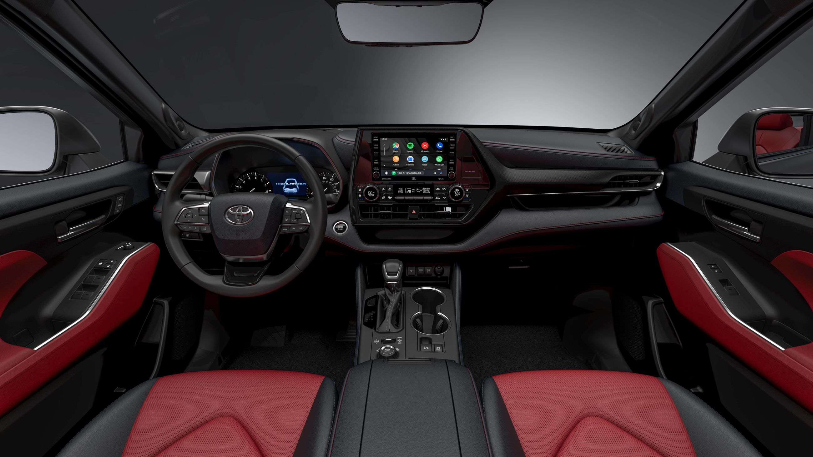 Interior of the 2021 Toyota Highlander XSE