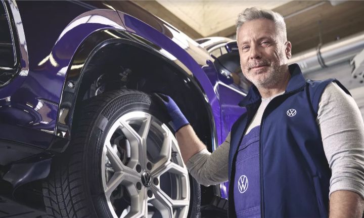 Volkswagen tire inspection and seasonal tire change service in Edmonton