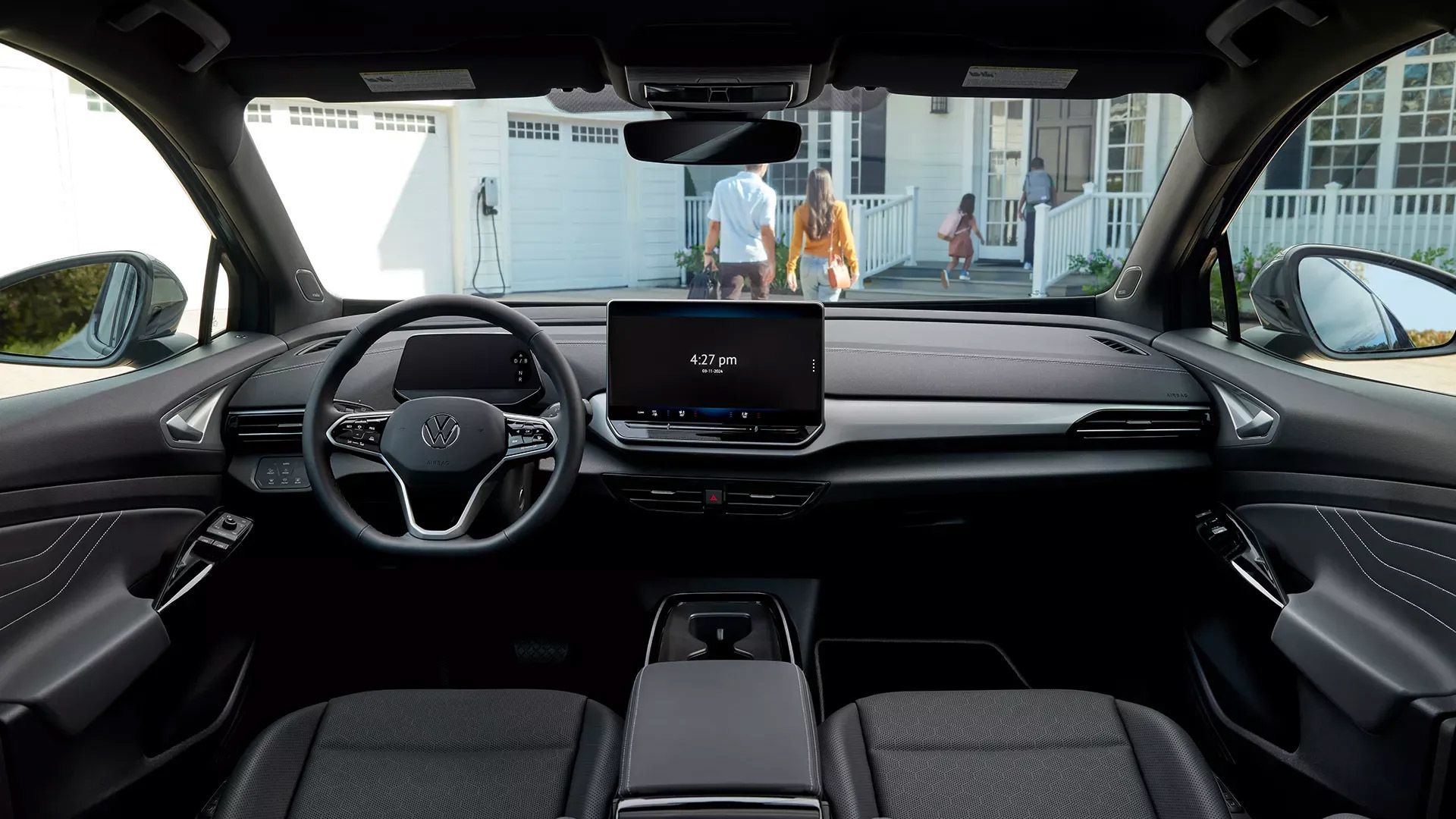 Vue intérieur d'un ID.4 console et technologies