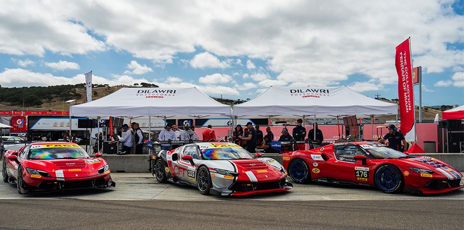 Dilawri Rossocorsa Racing team and Ferrari race cars