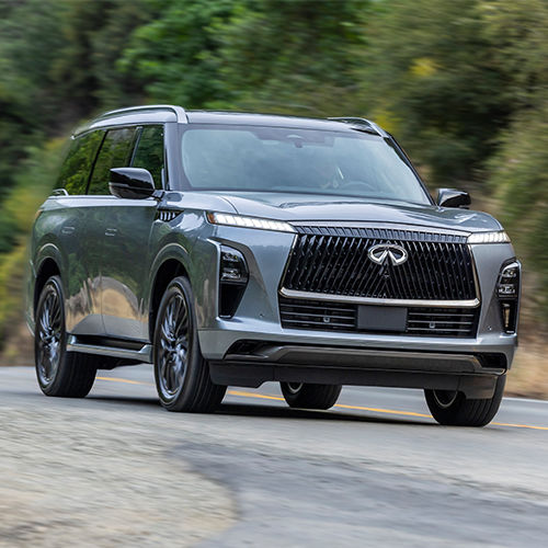 Infiniti QX80 Driving On Road