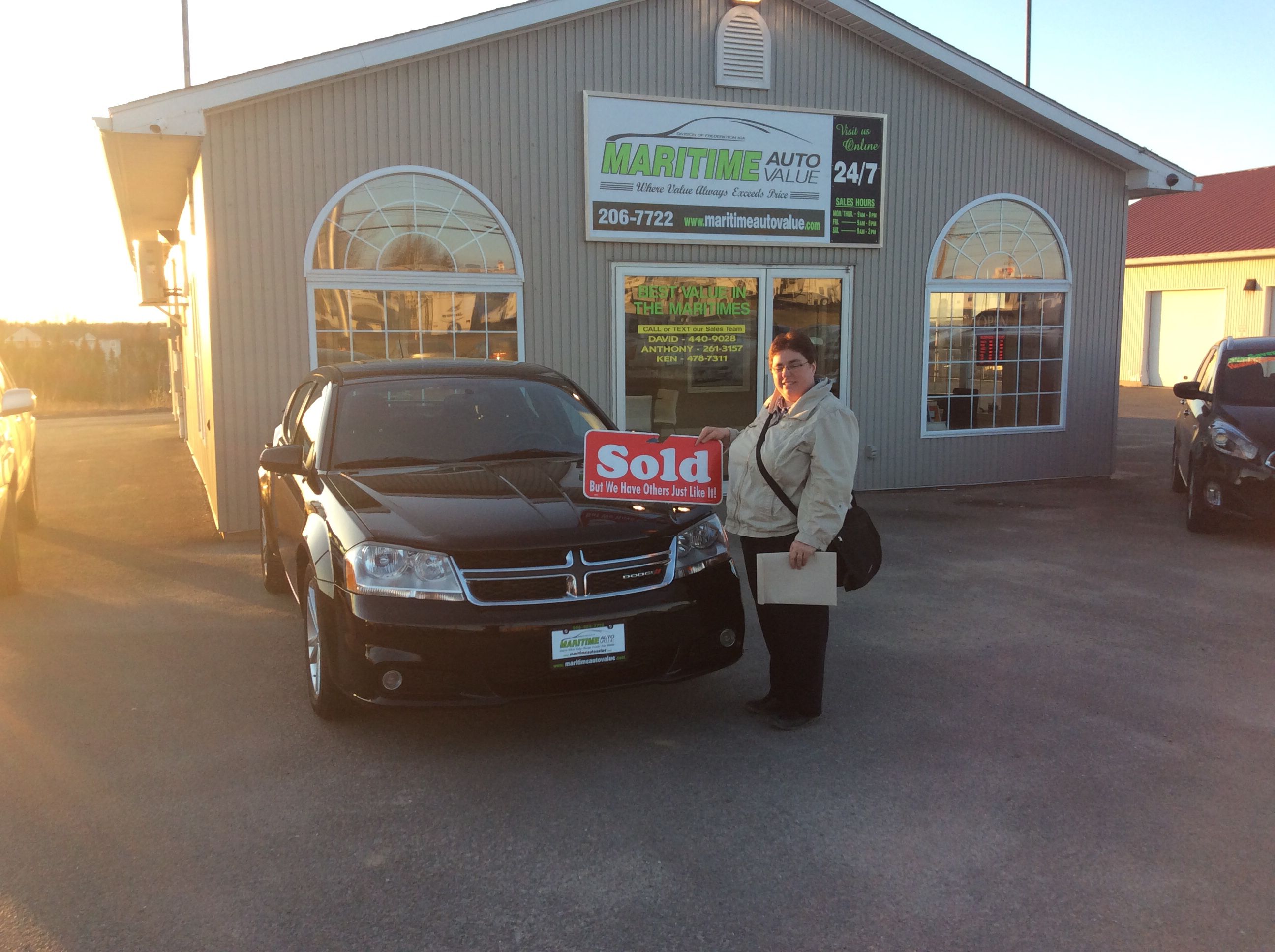 Love my Avenger!! Maritime Auto Sales in Fredericton, New Brunswick
