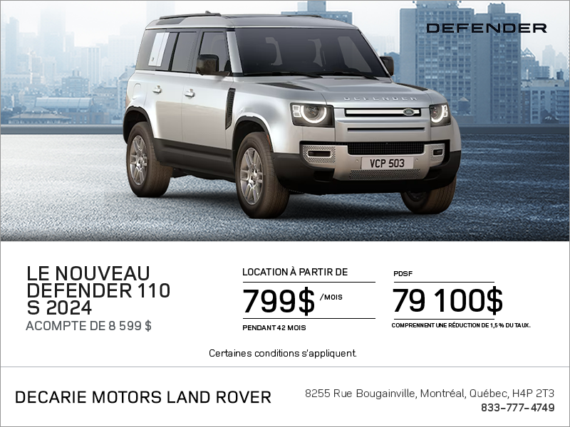 Le Land Rover Defender S 2024 Decarie Motors Land Rover