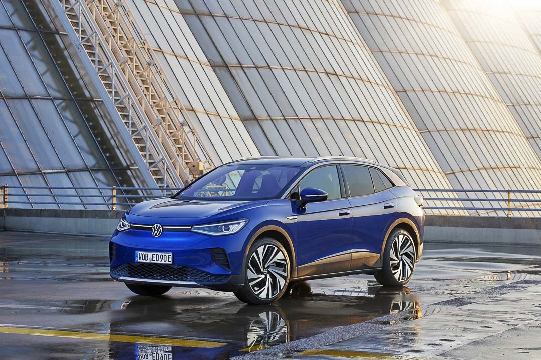 three quarter front view of the 2022 Volkswagen ID.4