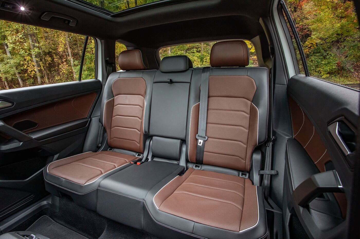view of the rear row seats inside of the 2022 Volkswagen Tiguan