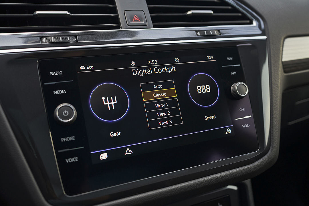 view of the large touchscreen inside of the 2022 Volkswagen Tiguan R-Line