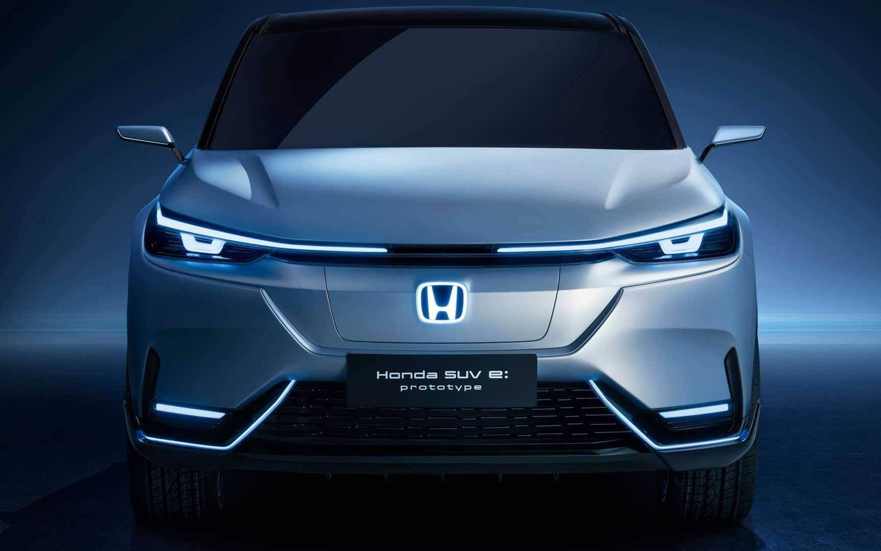 concept sketch of the upcoming 2024 Honda Prologue seen from the front