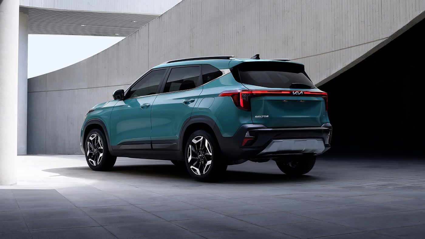 vue latérale arrière d'un Kia EV9 2026