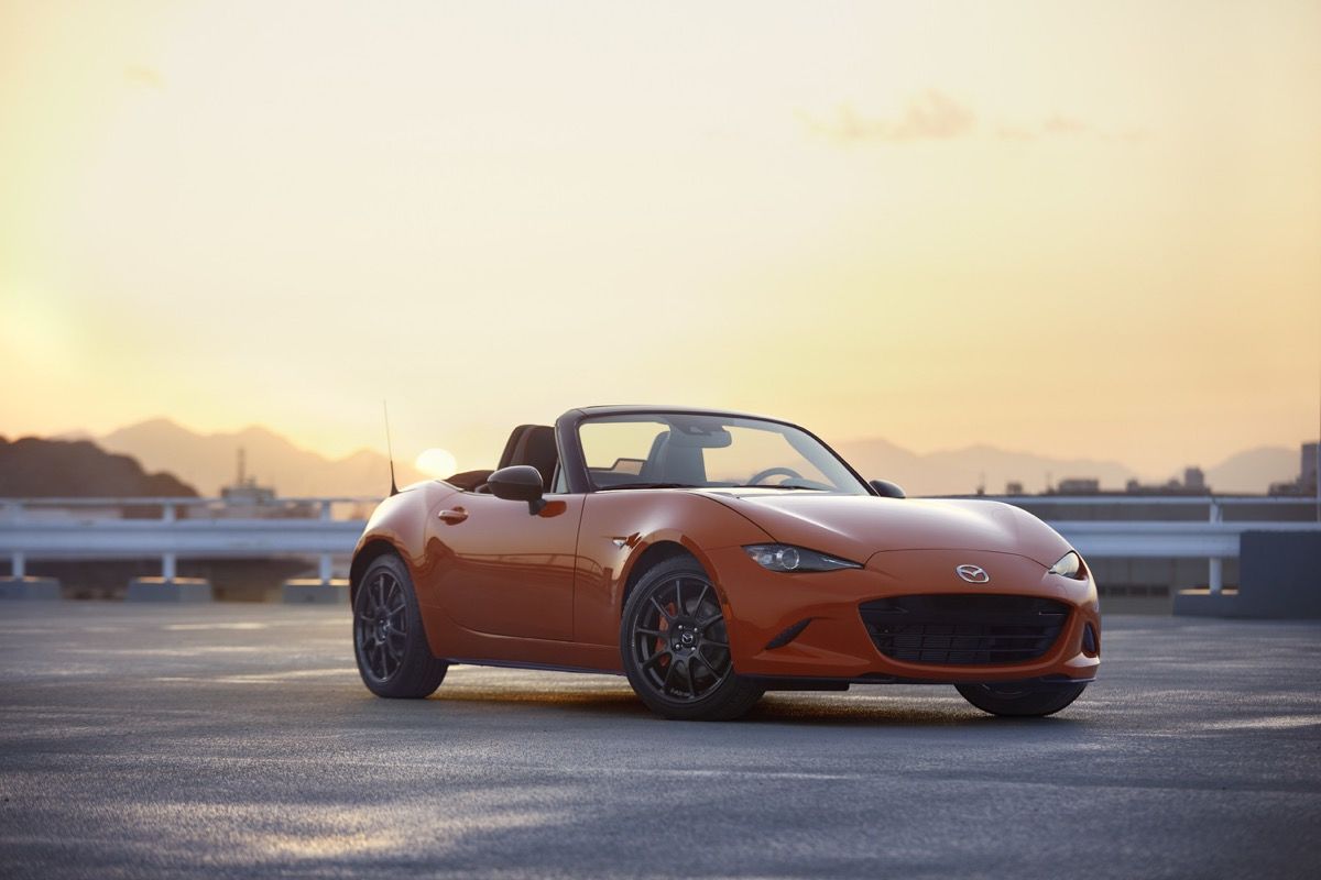 2019 Mazda MX-5 - orange convertable model