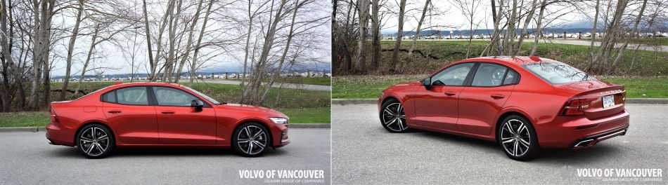 2019 Volvo S60 T6 AWD R-Design Road Test Review - side view