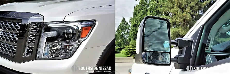 titan xd platinum diesel - mirror and headlights