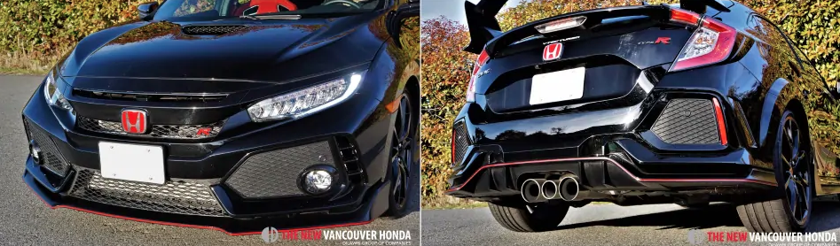 civic type r - front and back