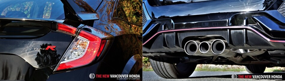 civic type r - muffler and back details