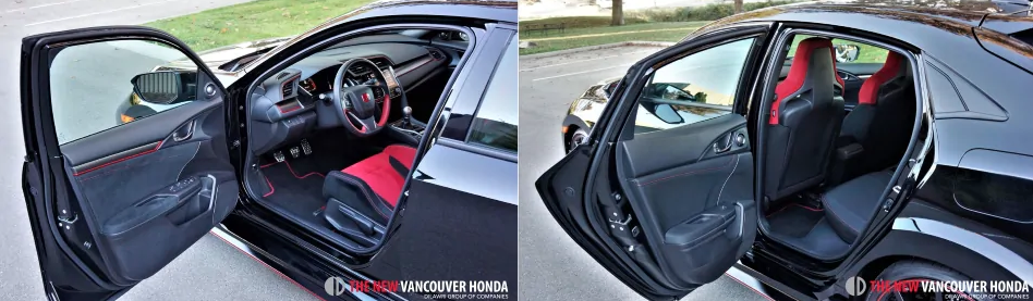 civic type r - front and back doors