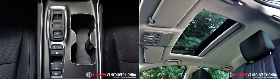 accord hybrid -  middle console and sunroof