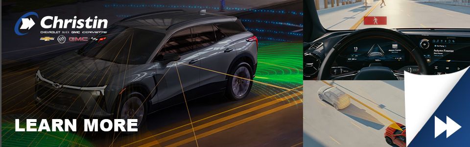 Image featuring a call to action for Christin Automobile highlighting Chevrolet Safety Assist.