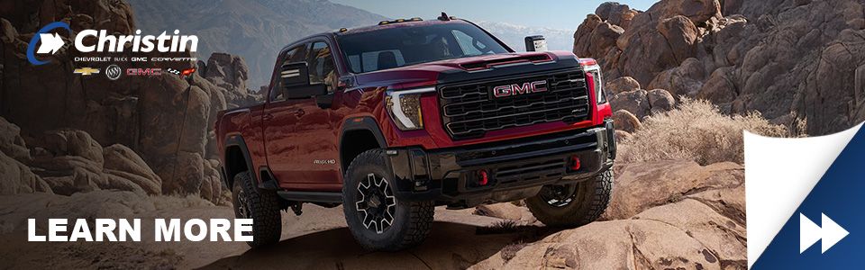 Call to action featuring the 2025 GMC Sierra 2500 HD for Christin Automobile.