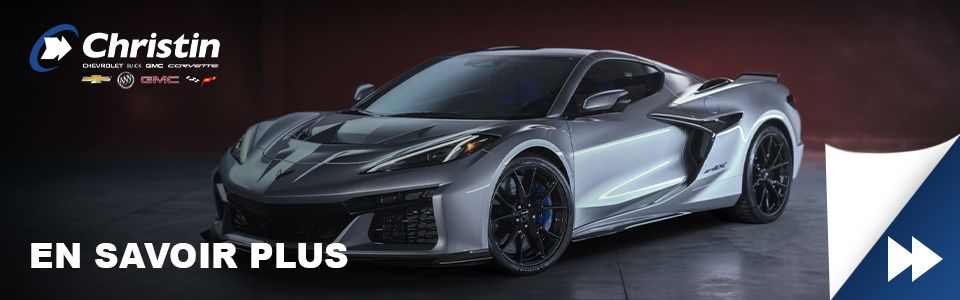 Image qui montre un appel à l'action sur la Corvette ZR1X 2026 pour Christin automobile.