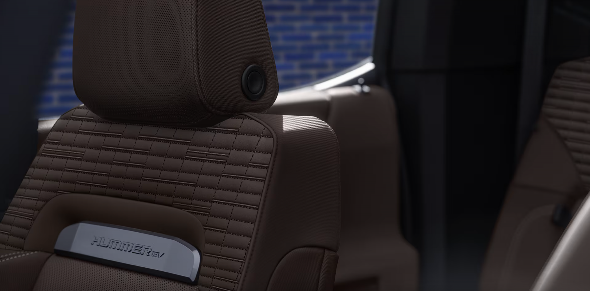 Image showing the brown seats of the 2026 Hummer EV.
