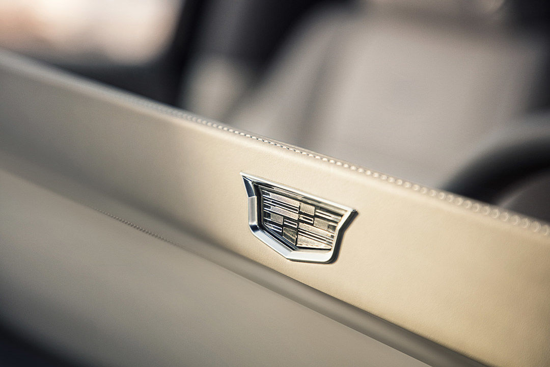 close up view of the Cadillac Logo