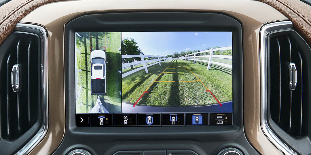 vue du système de caméra de recul du Chevrolet Silverado 2021