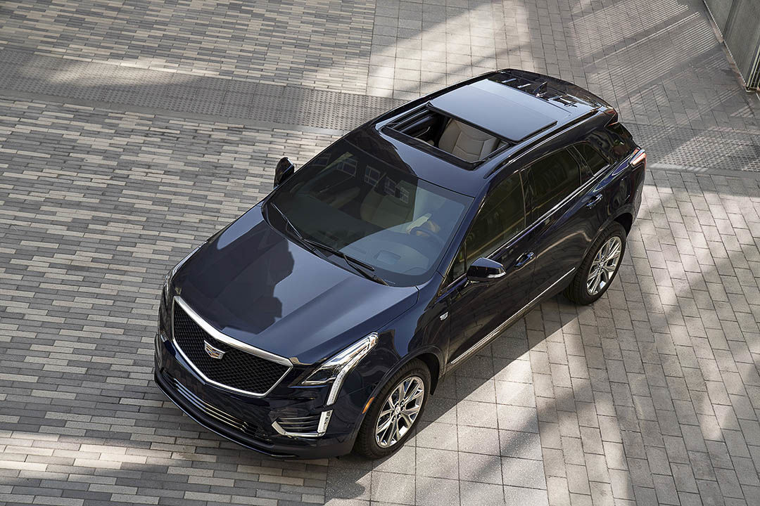 top down view of the 2022 Cadillac XT5