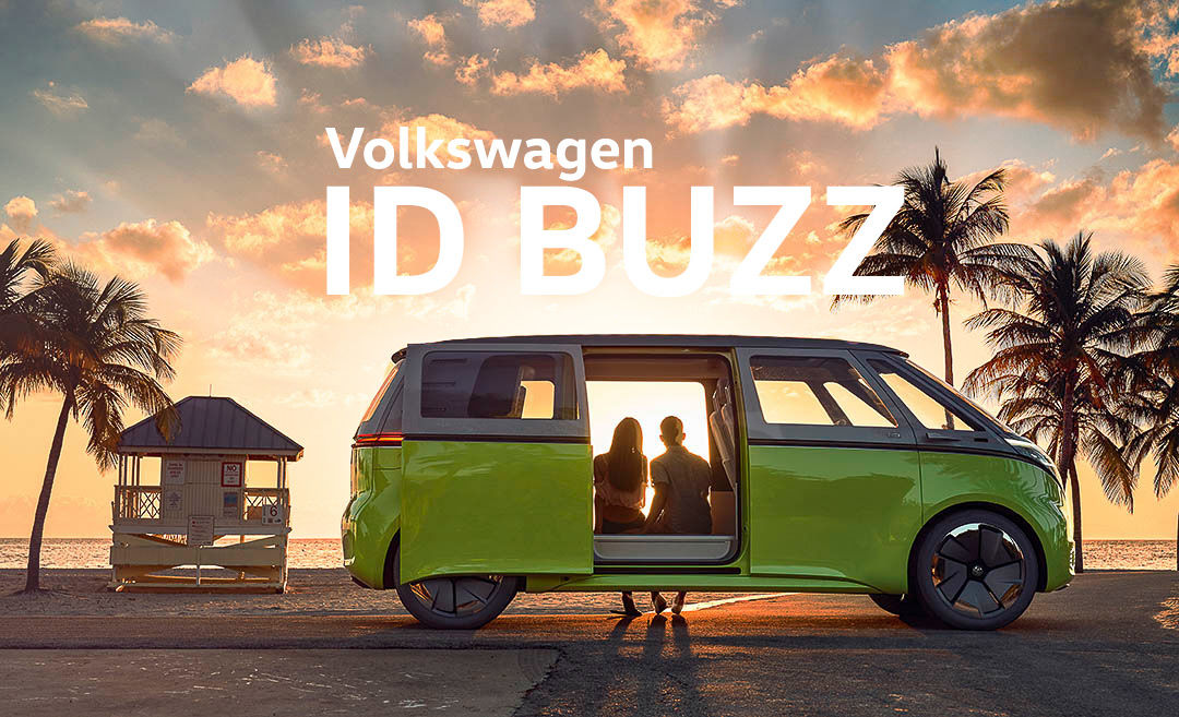 vue latérale du Volkswagen ID Buzz