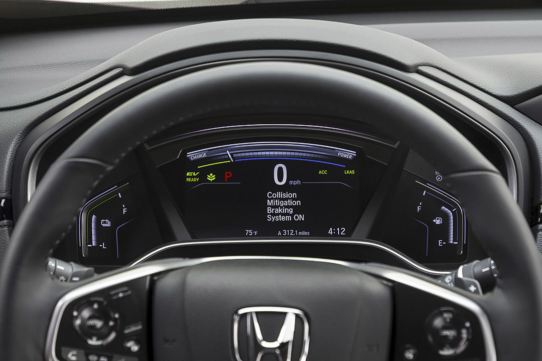 vue de l'écran en arrière du volant du Honda CR-V 2022