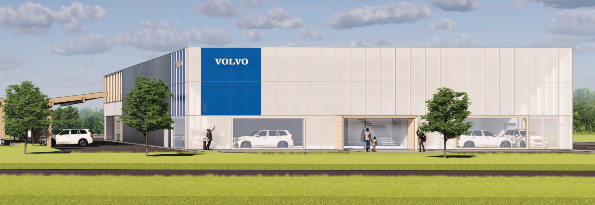3d rendering of the new building where volvo laval will be moving in december 2023
