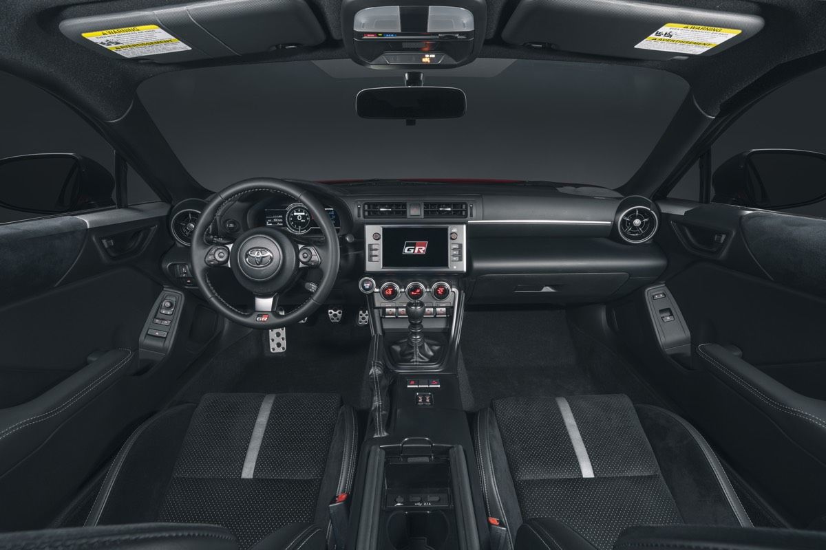 cockpit view of a 2022 Toyota GR86