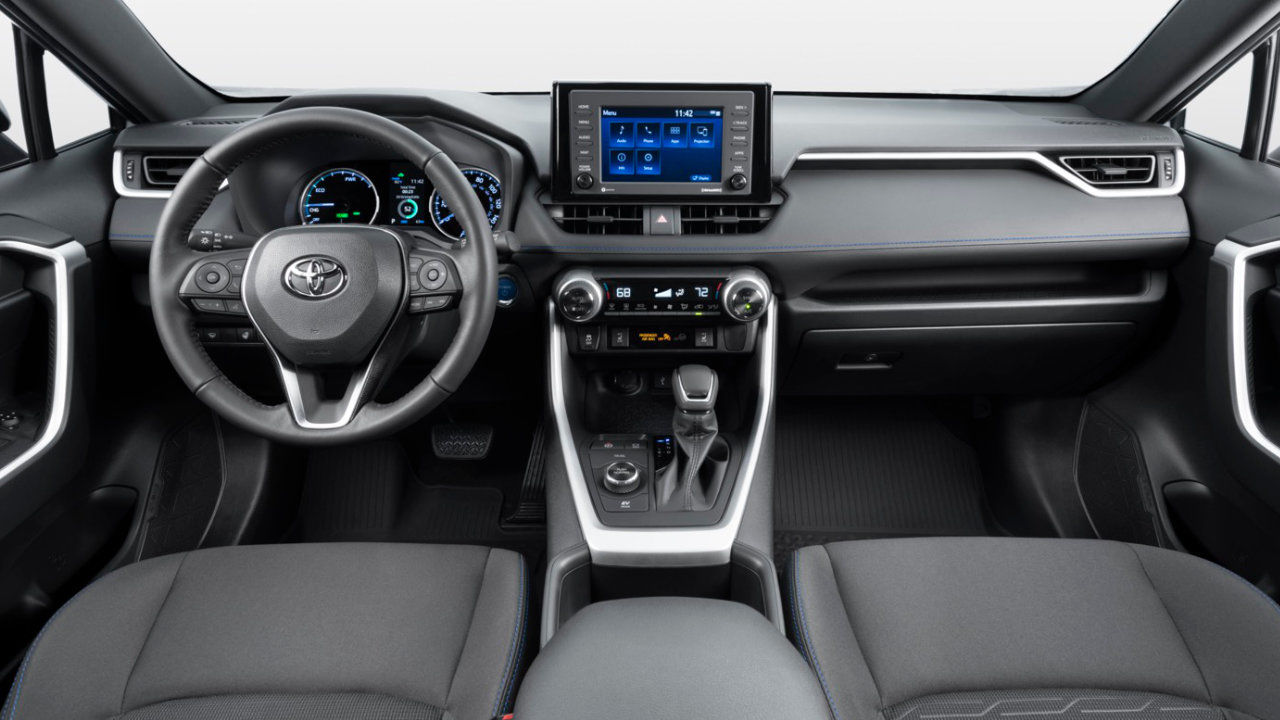 cockpit view of a 2022 Toyota RAV4 hybrid