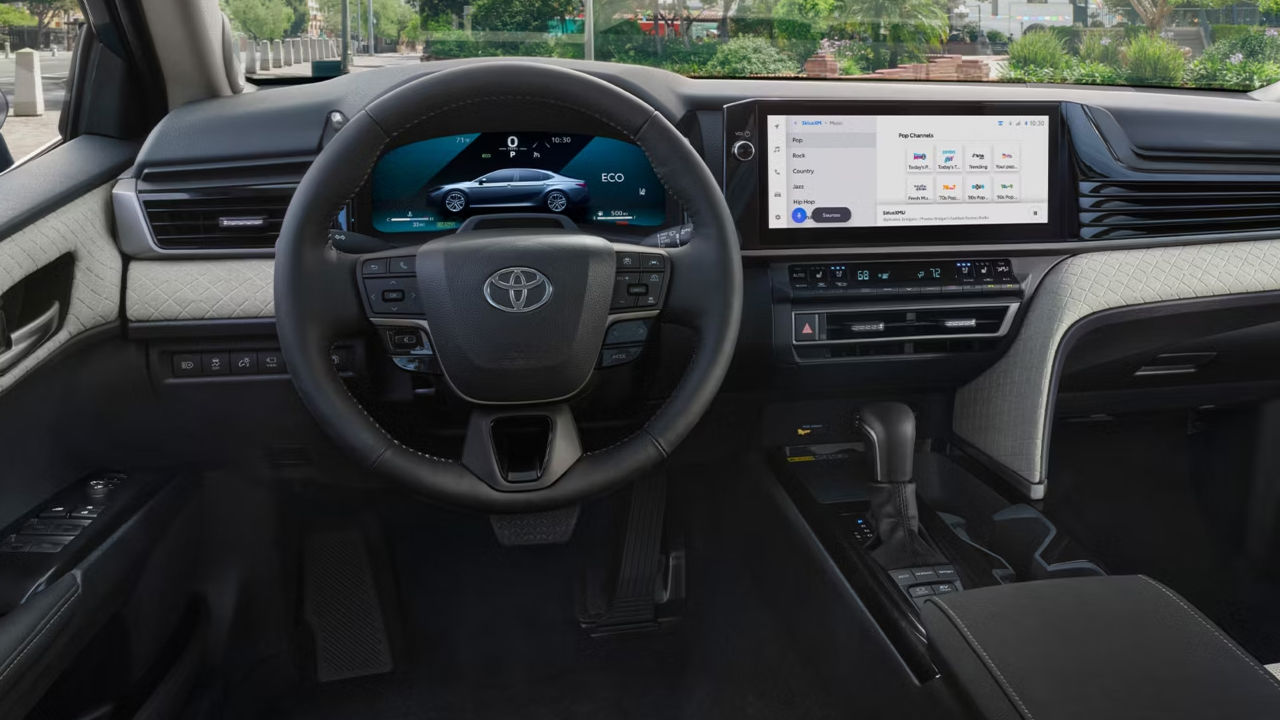 Toyota Camry Hybrid 2025 interior and dashboard view