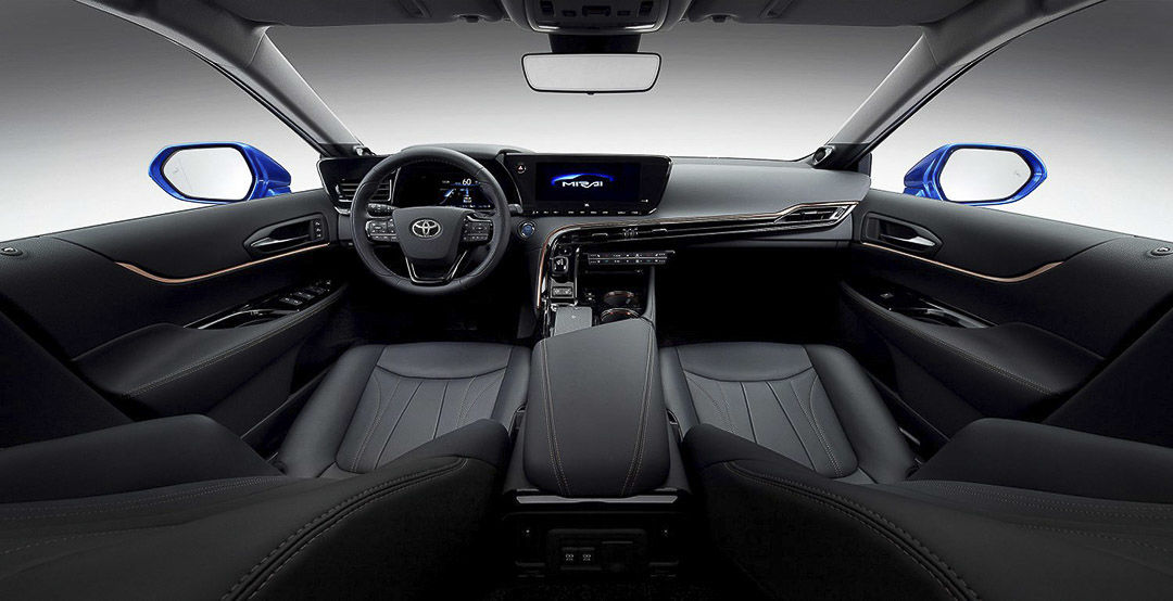 Inside view of the 2021 Toyota Mirai