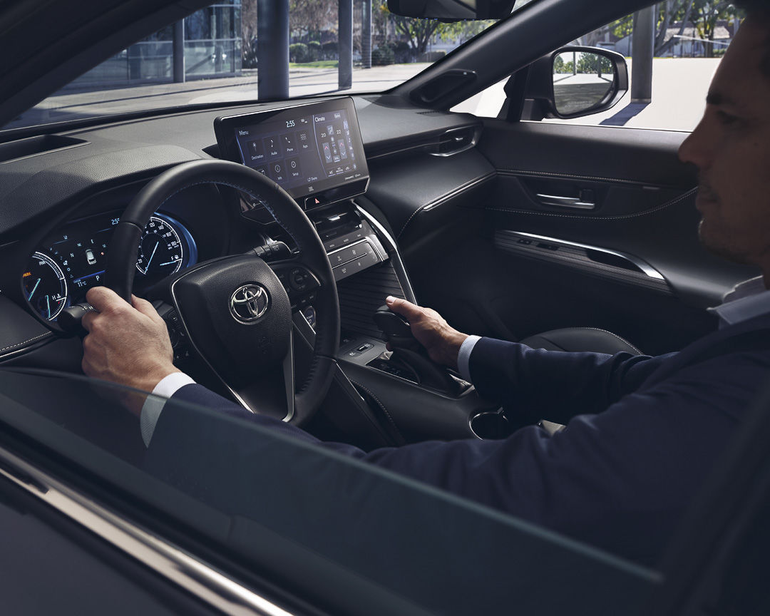 view of the steering wheel and dashboard of the 2022 Toyota Venza