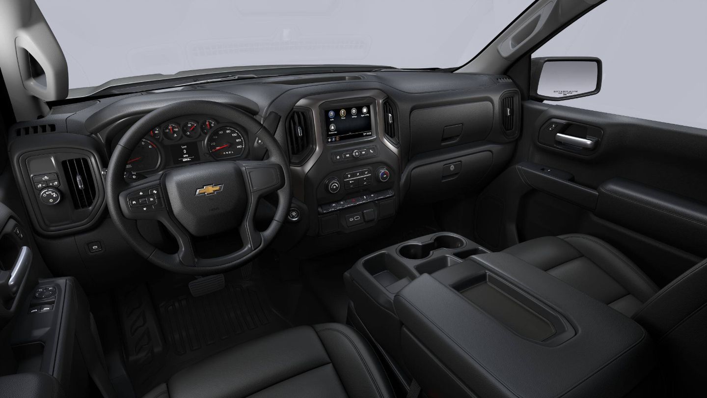 2026 Chevrolet Silverado - interior view of the 2026 Chevrolet Silverado dashboard, steering wheel, and center console - Applewood Chevrolet, Buick, GMC - New car dealership in Mississauga, Ontario