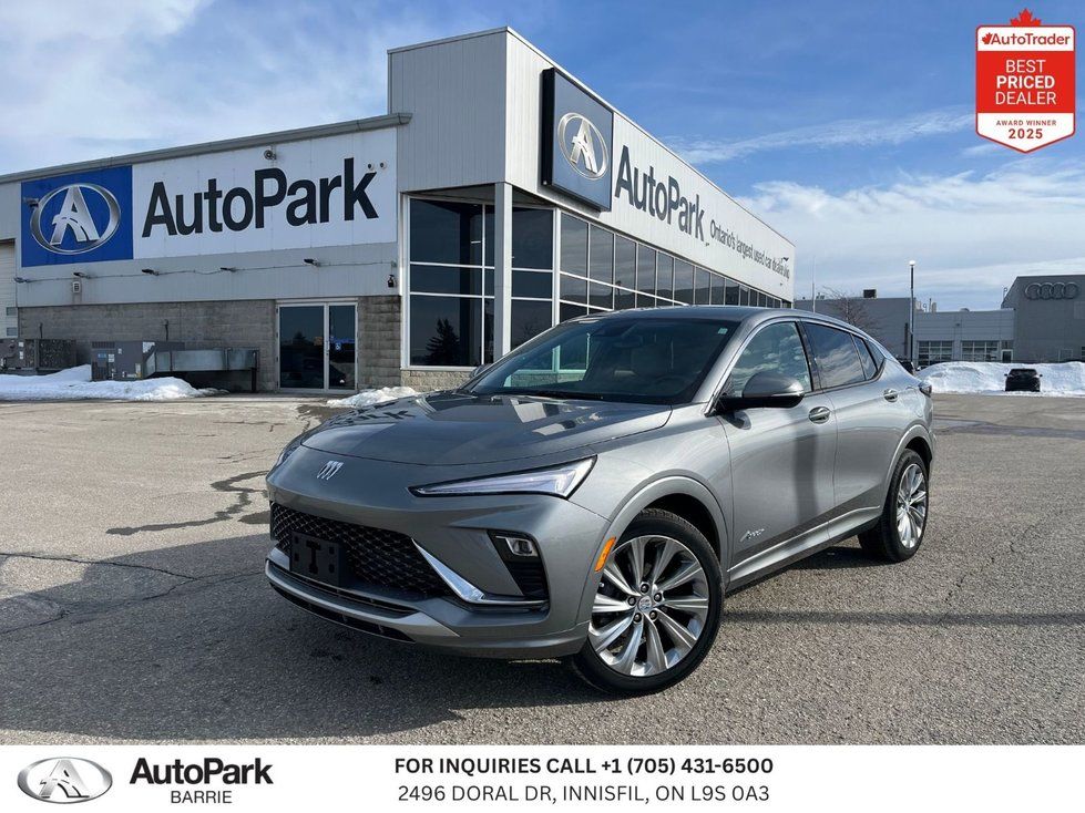 2024 Buick Envista - front view of a grey Buick Envista crossover parked at a dealership - AutoPark Barrie - Used car dealership in Barrie, Ontario