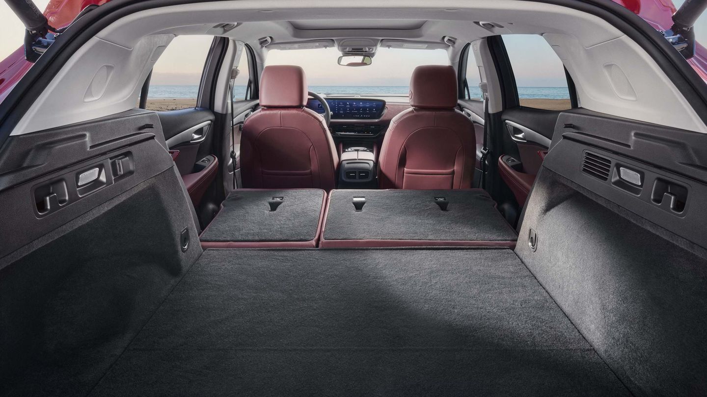 2026 Buick Envision - rear view of the 2026 Buick Envision cargo area with the back seats folded flat - Humberview Chevrolet, Buick, GMC - New car dealership in Toronto, Ontario