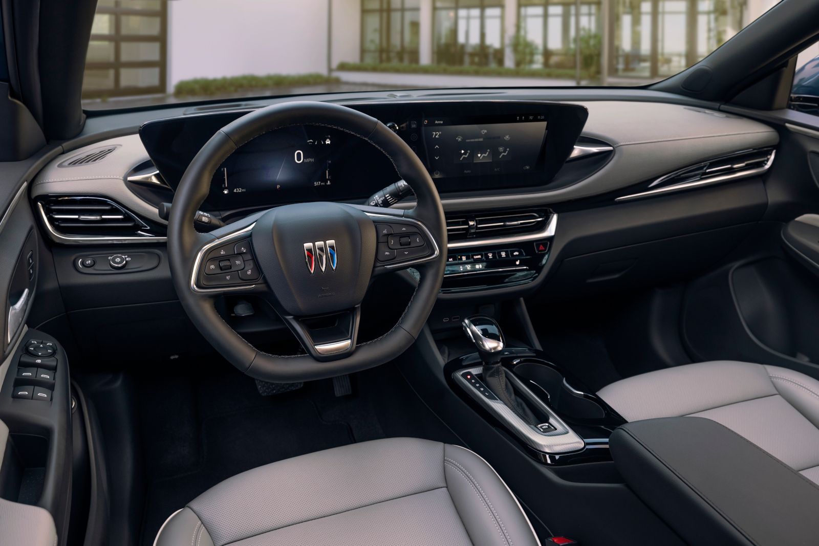 2026 Buick Envista - Interior view of the driver's seat, steering wheel, and digital dashboard display - Applewood Chevrolet, Buick, GMC - New car dealership in Mississauga, Ontario