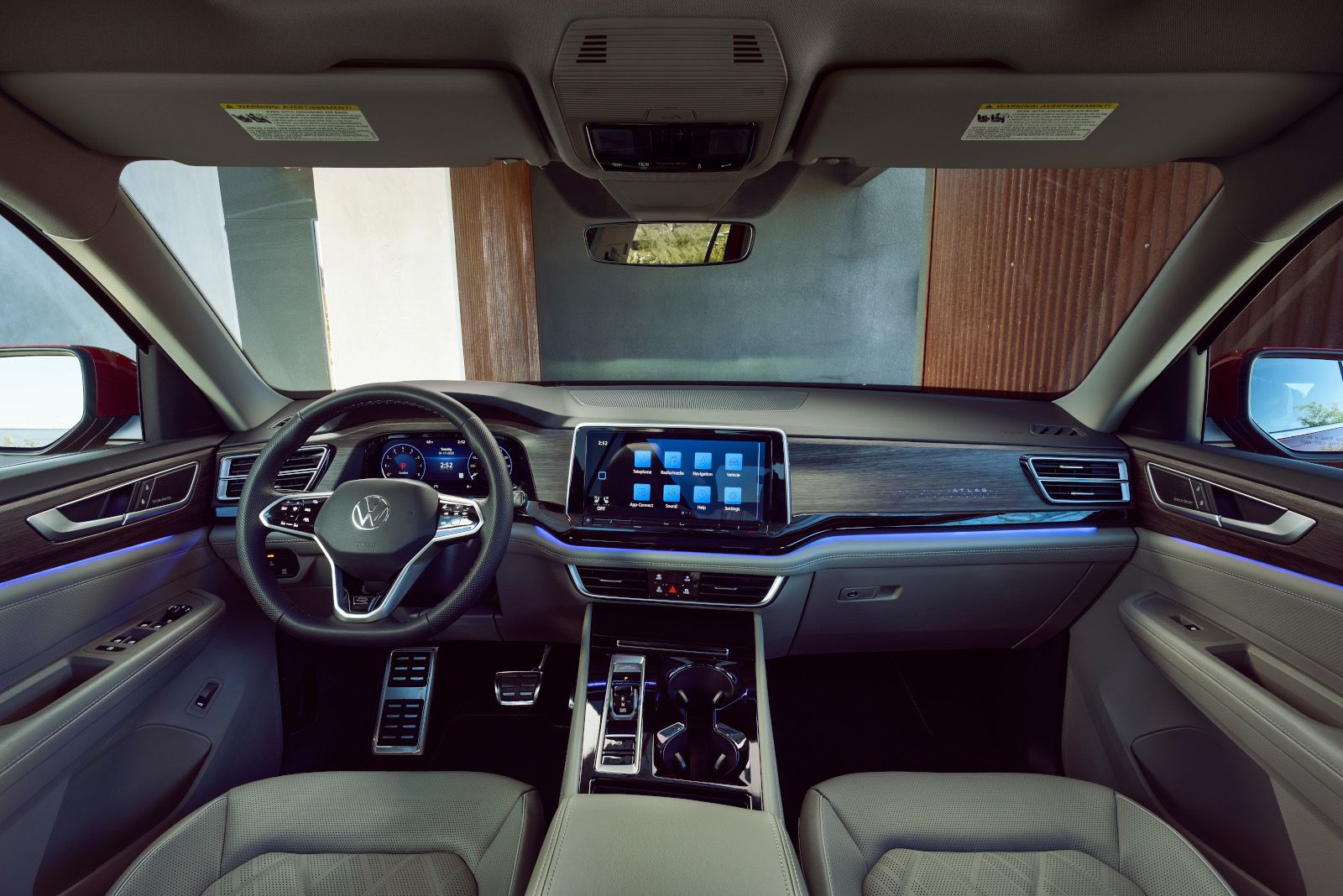 2026 Volkswagen Atlas - interior view of the 2026 Volkswagen Atlas dashboard and infotainment system - Humberview Volkswagen - New car dealership in Toronto, Ontario