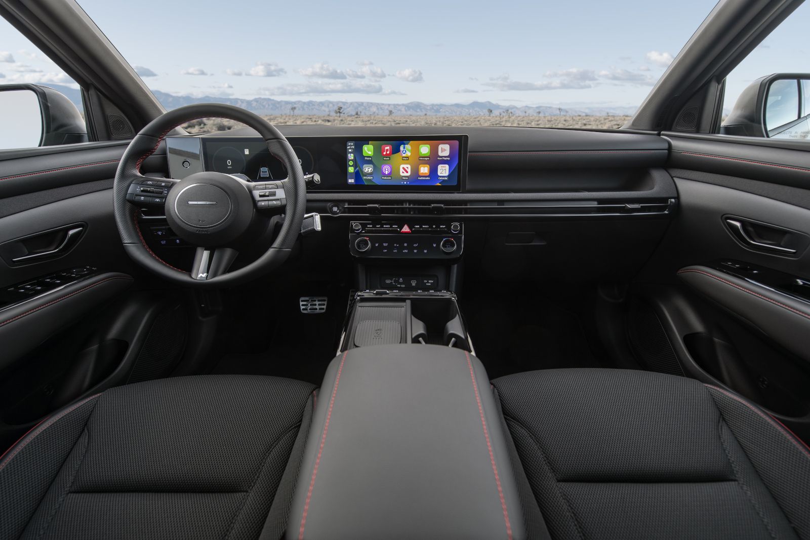 2026 Hyundai Tucson - Interior view of the driver's seat and dashboard - Woodstock Hyundai - New car dealership in Woodstock, Ontario
