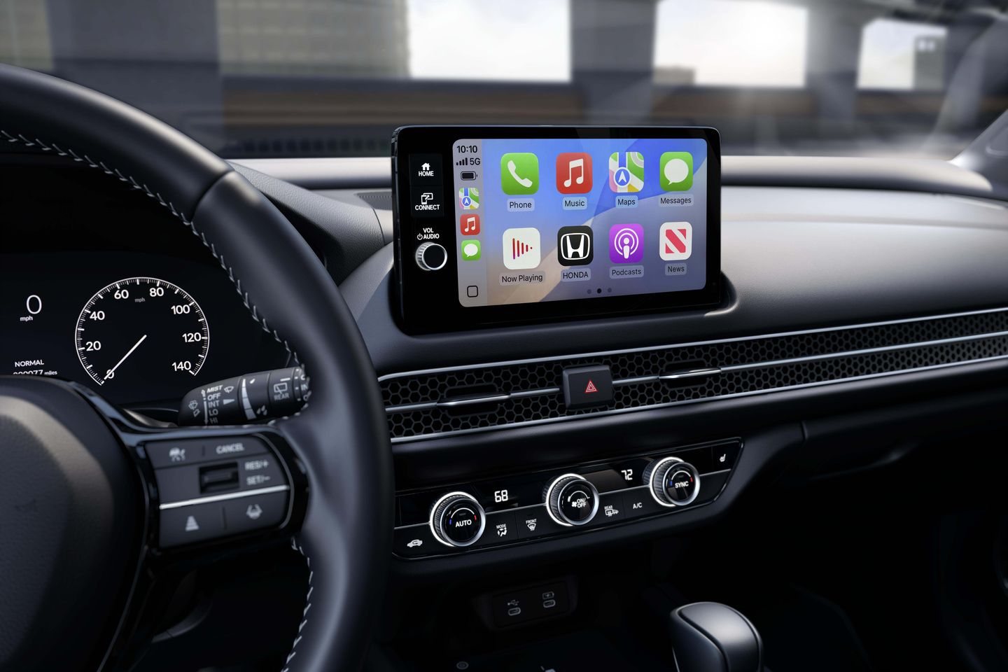 2026 Honda HR-V - close-up view of the 2026 Honda HR-V's dashboard and infotainment screen - Goderich Honda - Honda new car dealership in Goderich, Ontario