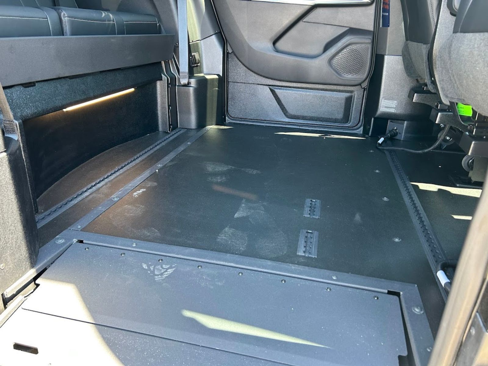 2026 Chevrolet Traverse - interior floor view of an accessible 2026 Chevrolet Traverse showing floor tracking and securement points - Humberview Mobility - Accessible car dealership in Toronto, Ontario
