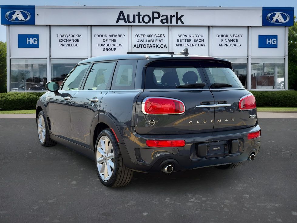 MINI Cooper S Clubman - Rear three-quarter view of a dark grey MINI Cooper S Clubman - AutoPark Brampton - Used car dealership in Barrie, Ontario