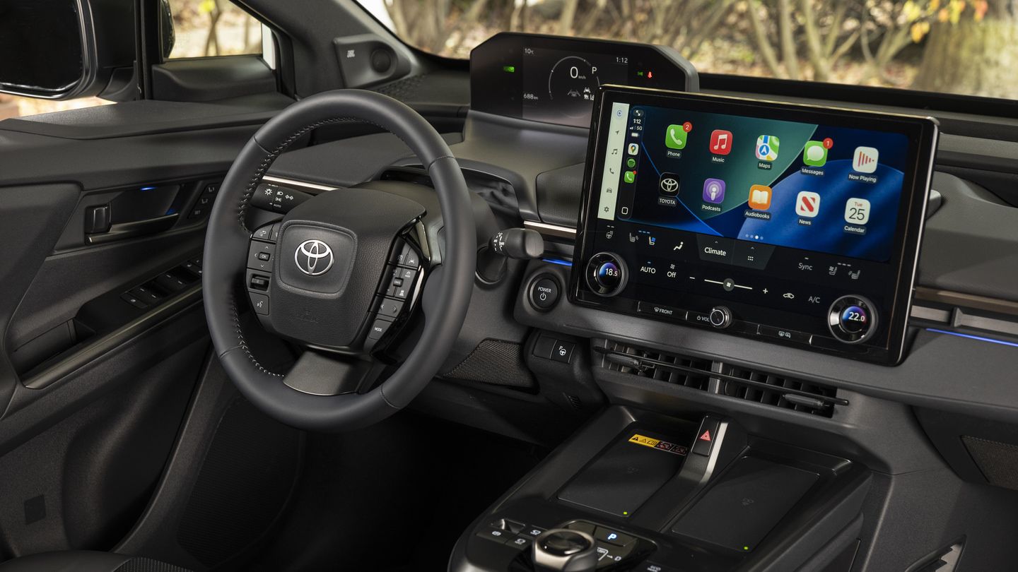 2027 Toyota bZ - interior view of the 2027 Toyota bZ steering wheel, digital dashboard, and infotainment screen - Orangeville Toyota - Toyota new car dealership in Orangeville, Ontario
