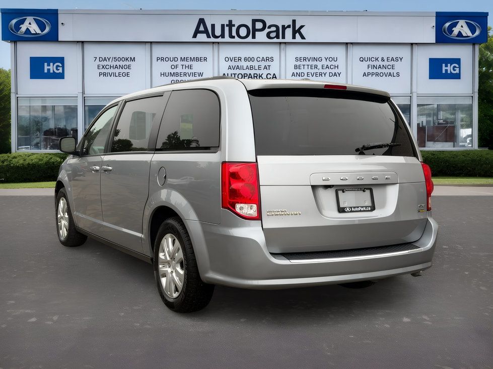 Dodge Grand Caravan - rear three-quarter view of a silver Dodge Grand Caravan - AutoPark Brampton - Used car dealership in Brampton, Ontario