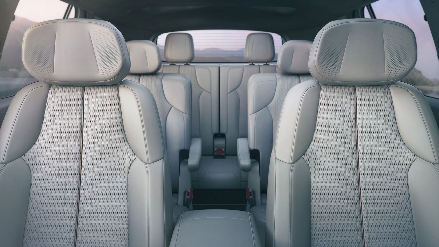 2027 Cadillac Vistiq - interior view of the 2027 Cadillac Vistiq leather sport seats and cabin - Applewood Cadillac - Cadillac new car dealership in Mississauga, Ontario