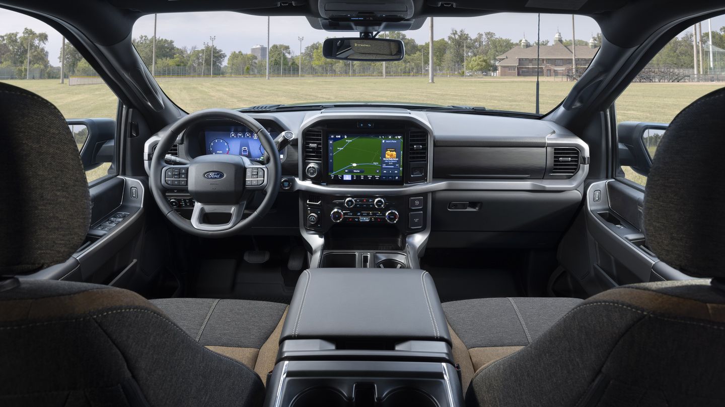 2027 Ford F-150 - interior view of the dashboard, touchscreen display, and steering wheel - Mayfield Ford - New car dealership in Brampton, Ontario